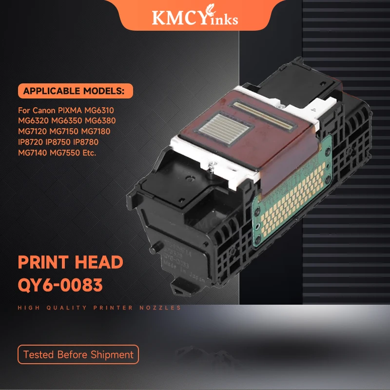 رأس طابعة KMCYinks ، يناسب Canon MG6350 ، MG6380 ، MG6300 ، MG6370 ، MG6320 ، MG6330 ، mg63310 ، MG6340 ، MG6360 ، QY60083