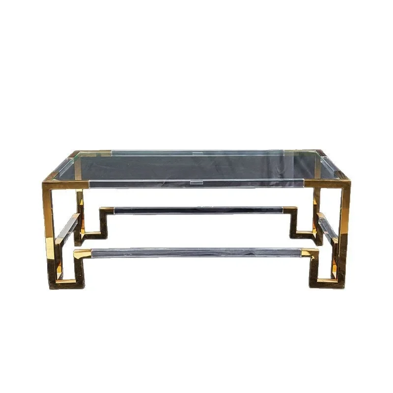 Acrylic transparent coffee table Modern simple round side table Nordic Internet celebrity transparent round coffee table side
