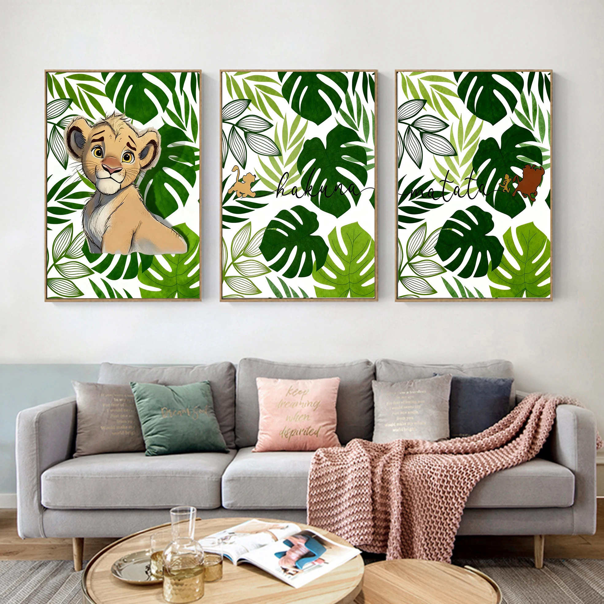 

Lion King Nursery Print Bohemian Wildlife Art Disney Style Wall Art Home Decor Children's Room Decor Simba Decor Canvas Poster
