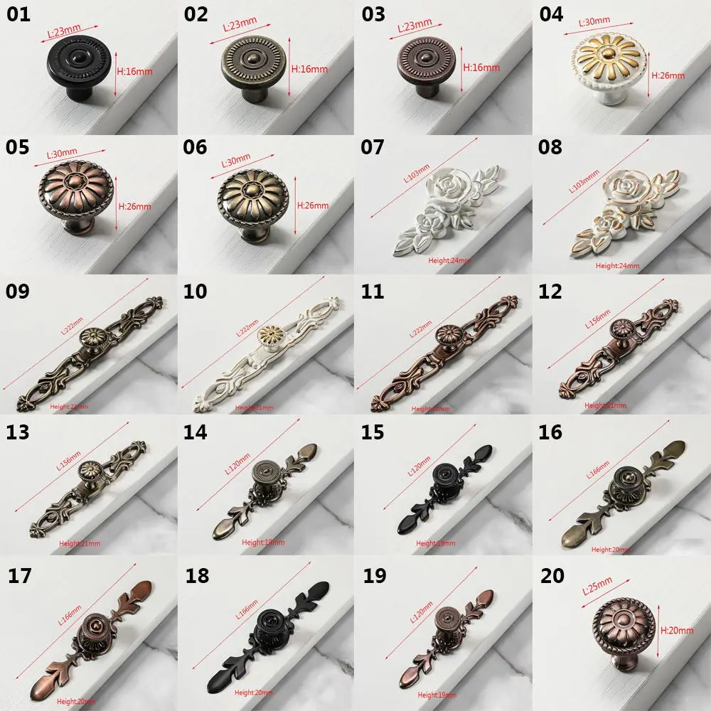 1 قطعة الأثاث العتيق الرجعية مقبض مقابض أدراج خزانة مقابض الأبواب مقابض للخزانة درج يسحب خزانة المطبخ تسحب #6