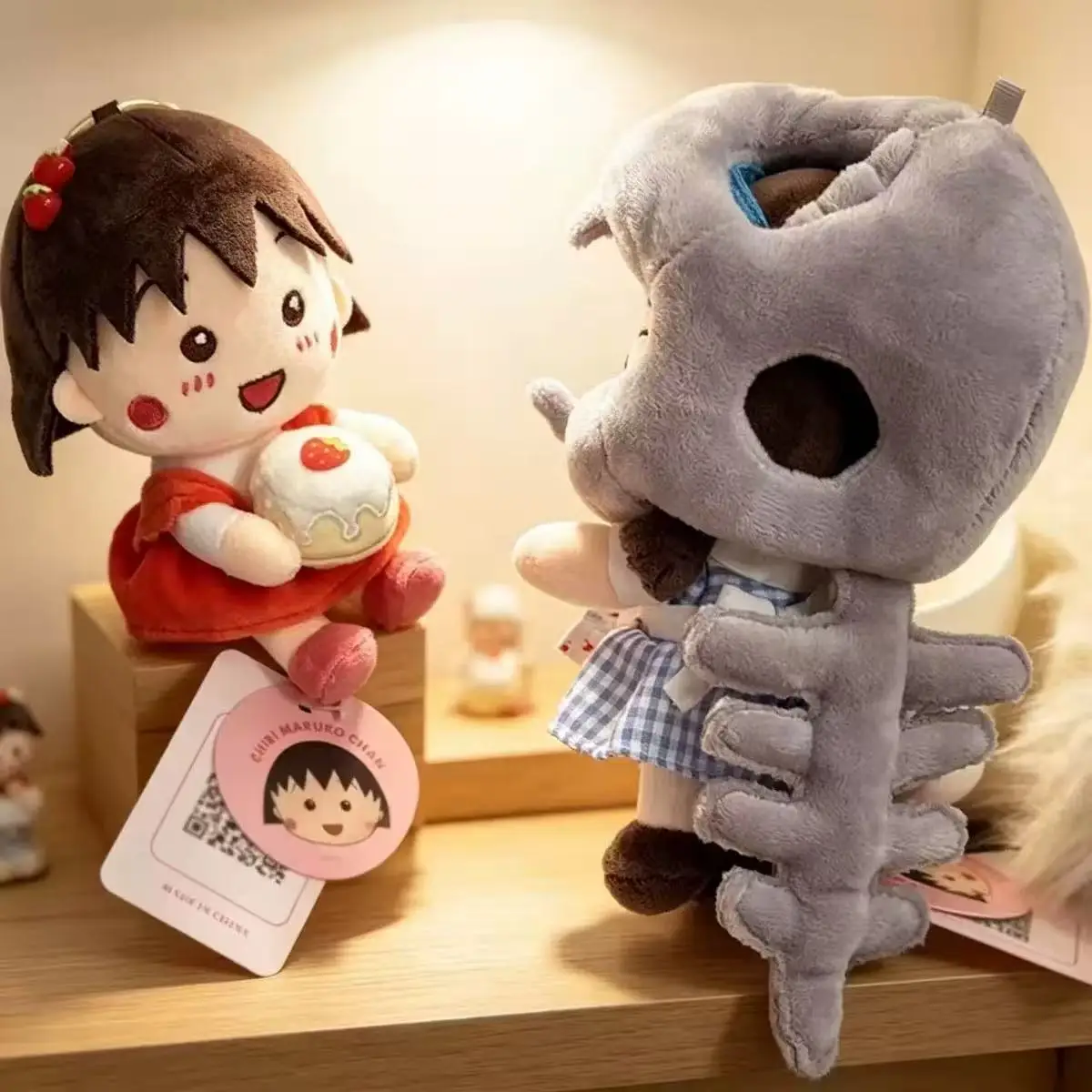12cm Kawaii Dinosaur Skeleton Plush Doll Clothes Funny Animal Fossil Outfit Stuffed Toy Clothes Keychain Bag Pendant Gift
