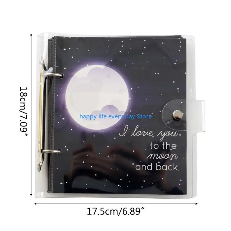 T8uc 6 дюйм 50 карманов фотоальбома Moon Loose Leaf Picture Storage ScrapBooking для рамки корпуса для детей детей