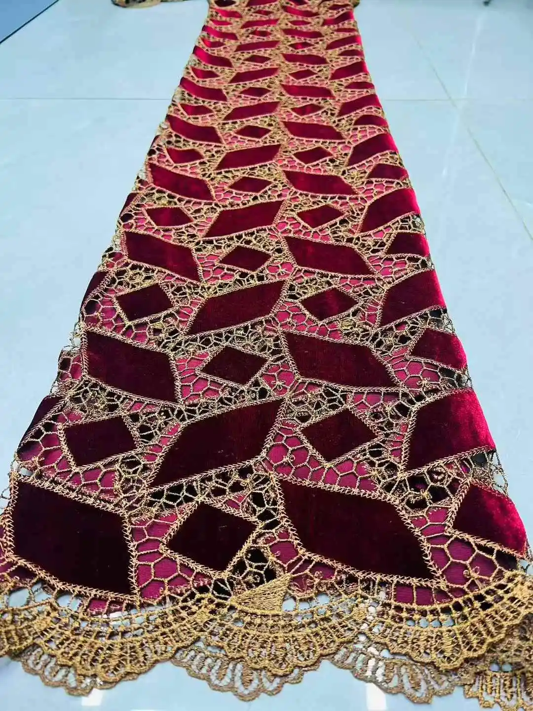 Factory Offers Latest Delicate African 2026 Best Quality Soft Embroidered Velvet lace fabric Nigeiran For Party Evening Dress