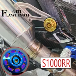 FLAWLESSTI Gr5 Titanium Bolt Chain Cover Rear Oil Tank Pipe Bolt For BMW S1000RR 2022-2024