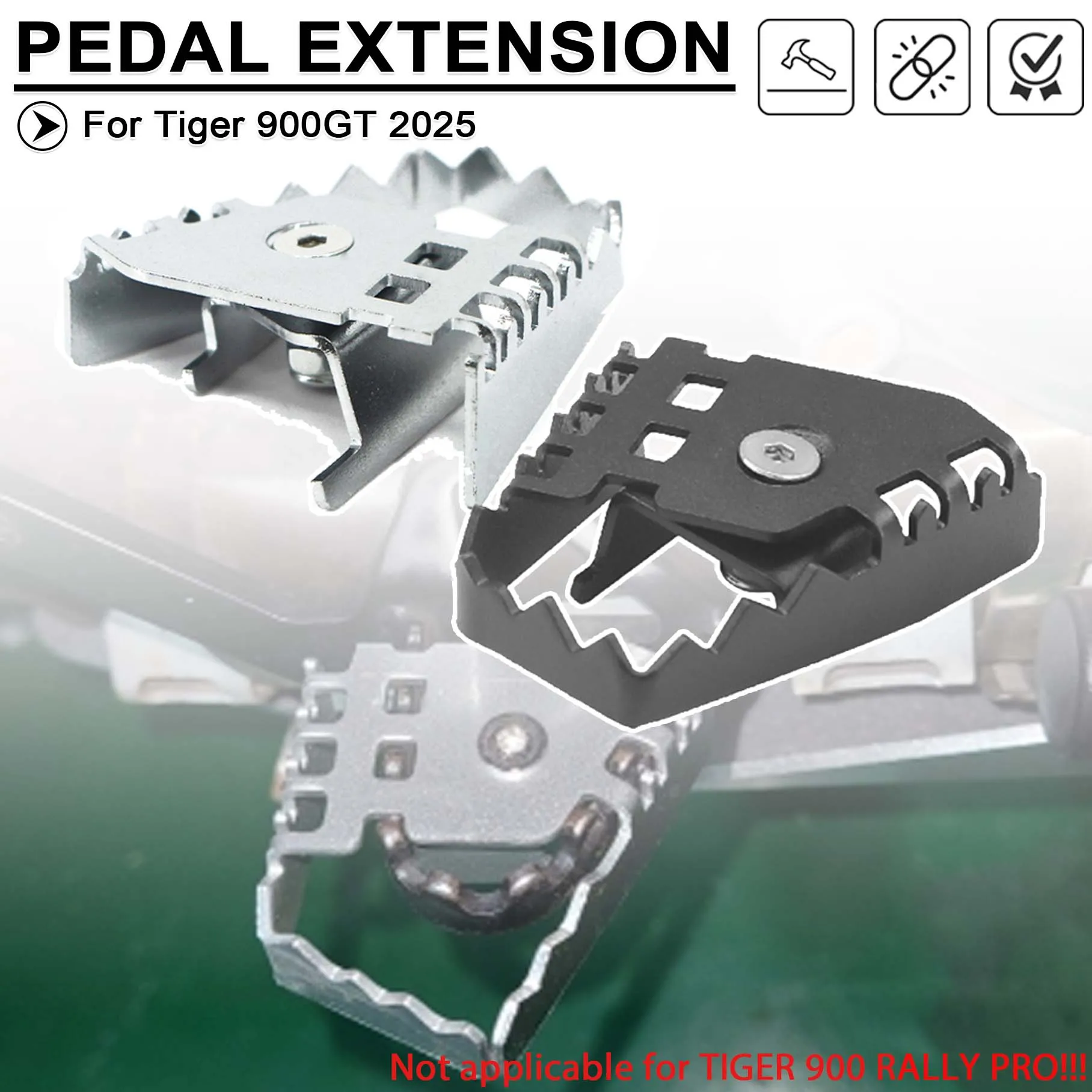 Für Tiger 900 GT 900 GT GT900 2025 Motorrad Hinten Fuß Bremspedal Hebel Vergrößern Fußstütze Verlängerung Zubehör Peg Pad Extender
