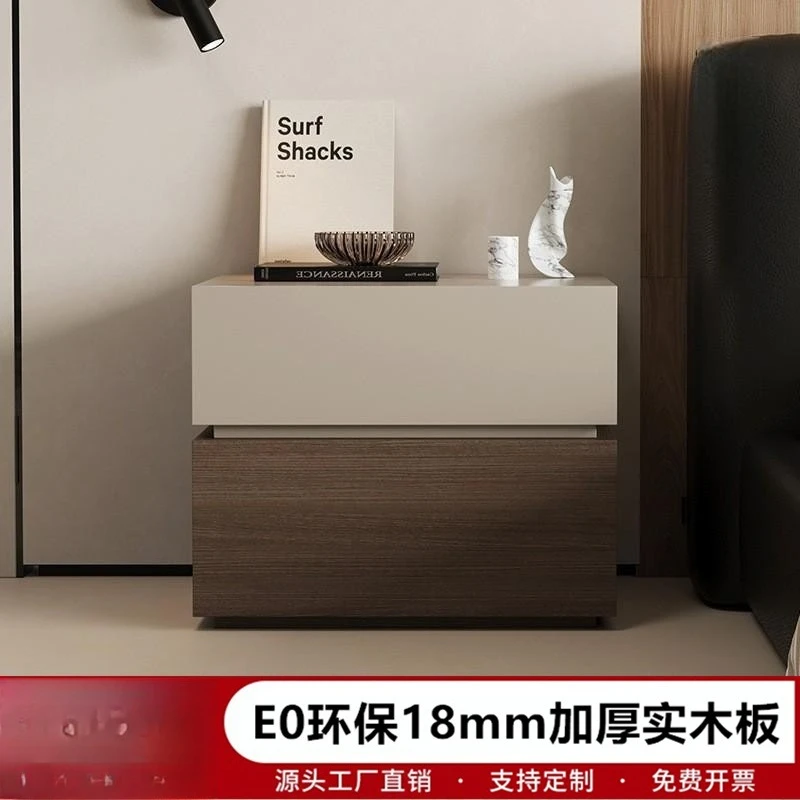 Bedside table Modern simple bedroom Bedside table Light luxury high-end feeling Extremely narrow clip