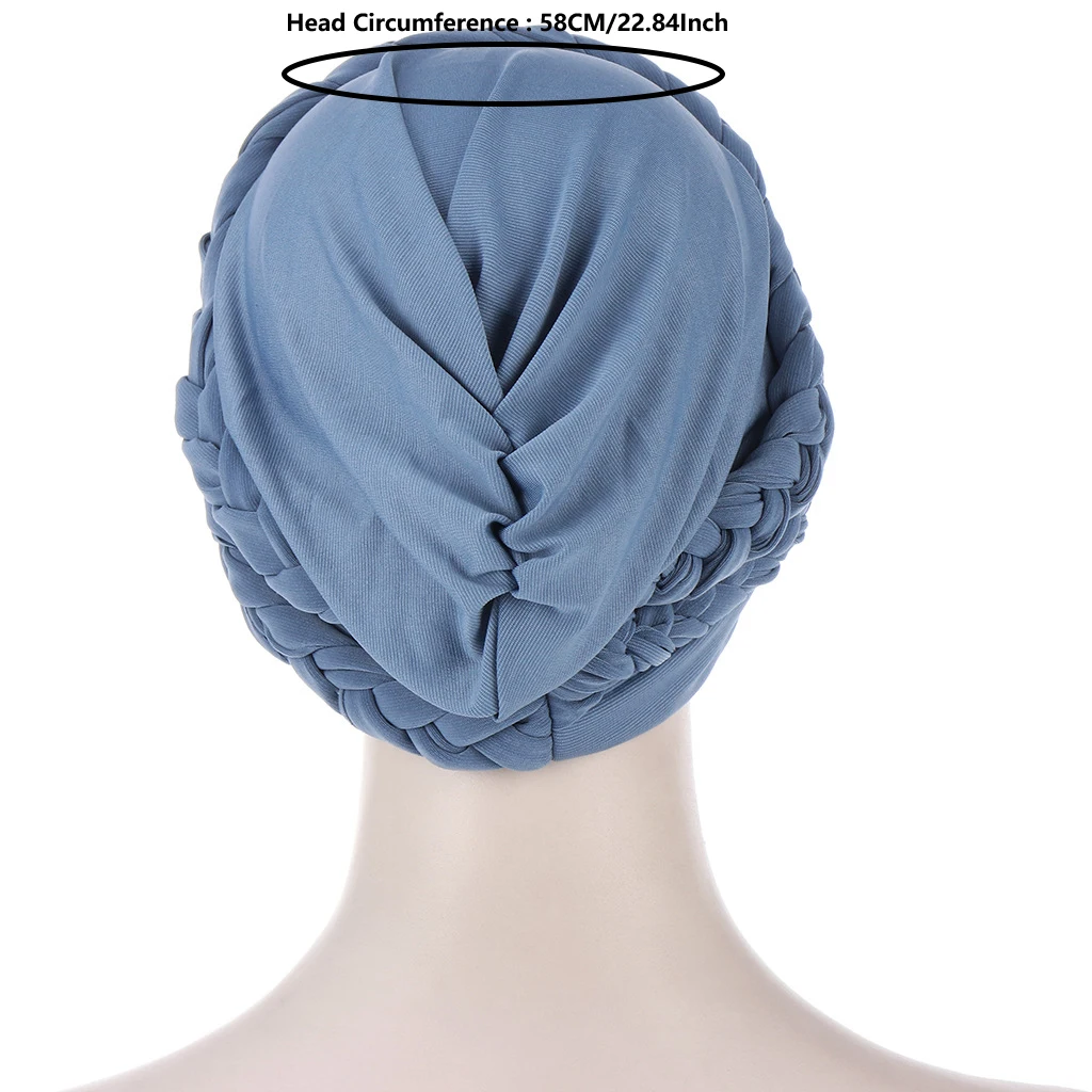 Nueva bufanda para la cabeza para mujeres musulmanas, turbante de Color sólido, gorros Hijab, hiyab interior para mujer, turbante árabe musulman