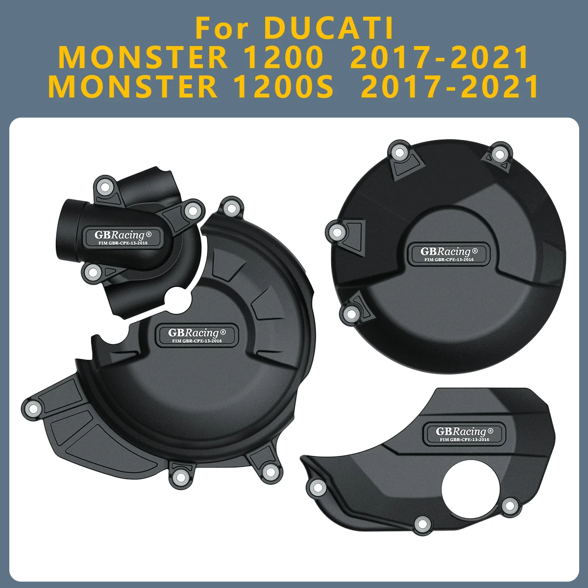 

Motorcycle Engine Cover Clutch Cover Protection Set Accessories For DUCATI MONSTER 1200 1200S 2017-2021 MONSTER-1200