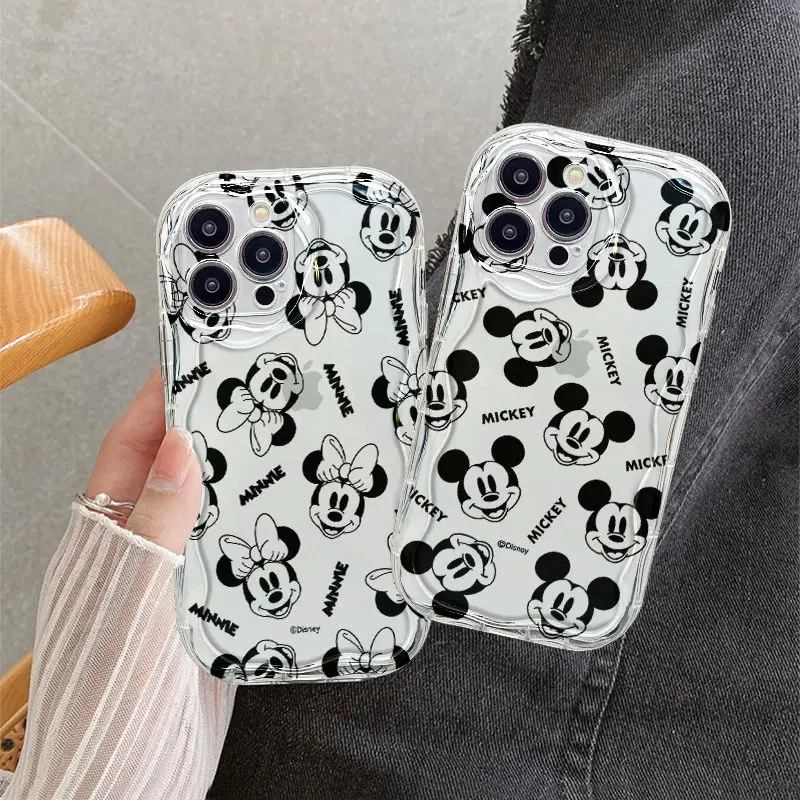 Disneys Mickeys Minnies Mouses Happy Cartoon Phone Case For iPhone 15 14 13 12 11 Pro Max 7 8 Plus XR XS MAX Y2K Cute Back Cover