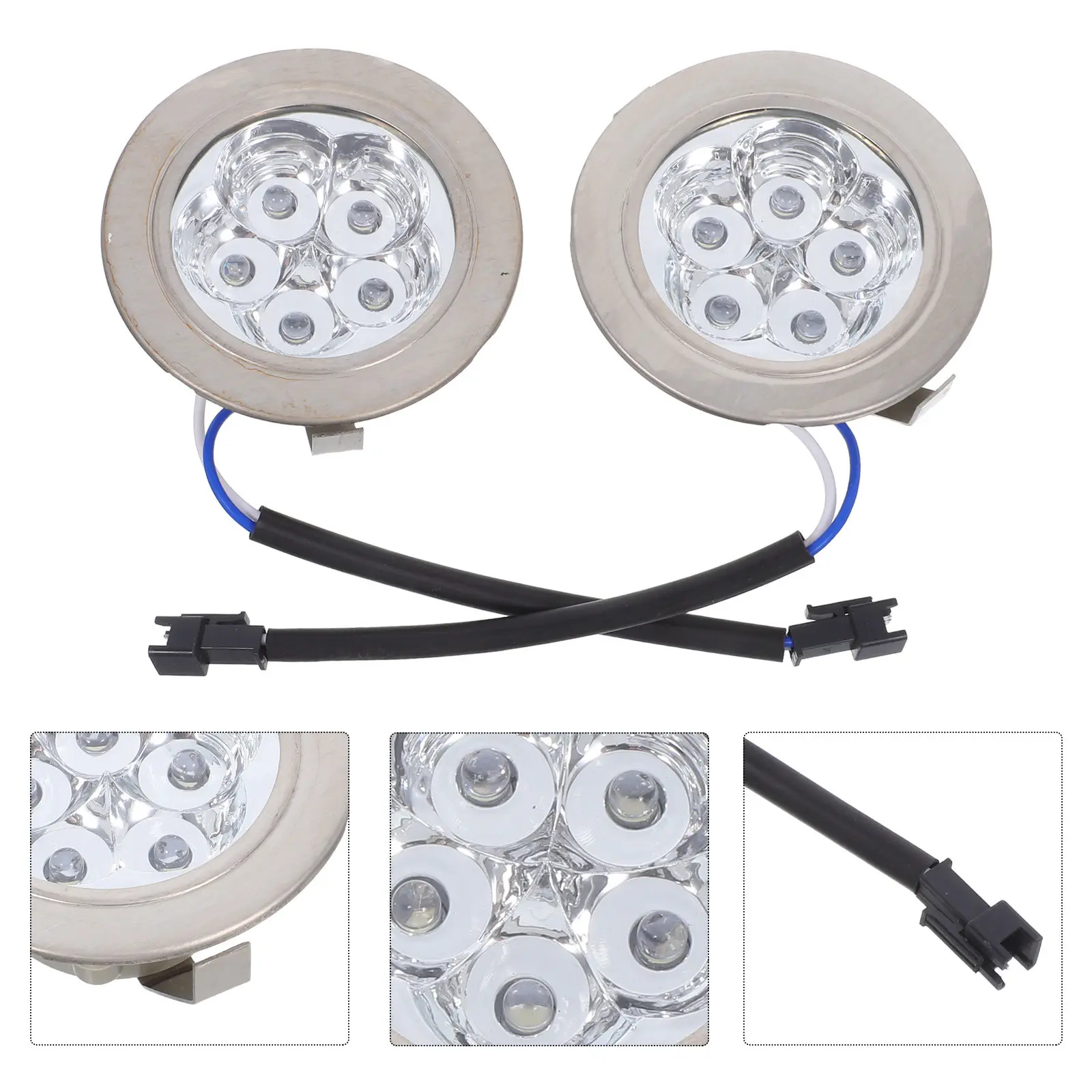 

2Pcs LED Bulbs for Kitchen Hood Cold White Bright Lighting Replacement for Cooktop Vent Light Easy Install Round Shape Design