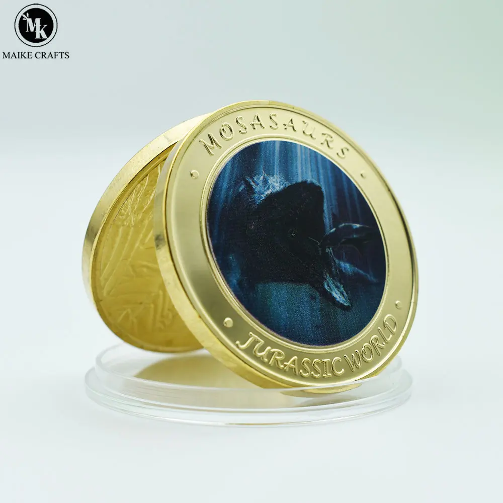 

Jurassic Park Challenge Coin Submarine Dinosaur Metal Plated Coin Collection Commemorative Children's Gift