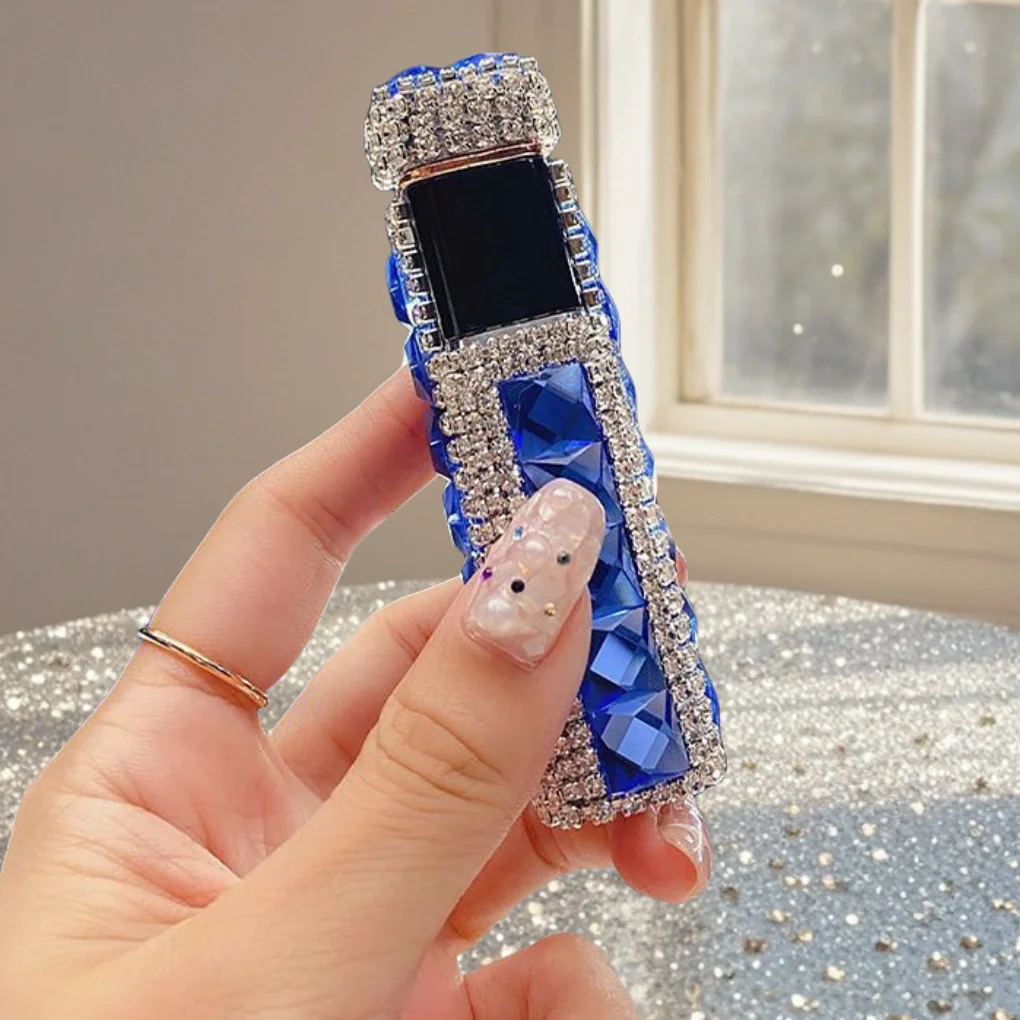 Touch Screen Ladies Rhinestone Lighter Rechargeable Lighter Dual Arc Electronic Ignition Delicate Smoking Gadgets Ladies Gifts