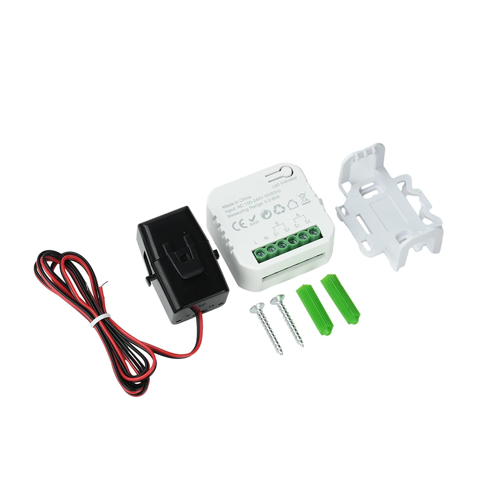 80A Tuya WiFi DIN-Schienen-Energiezähler AC 100-240V Intelligenter Stromzähler Spannungs- und Strommessgerät mit Stromwandler – Detail 19