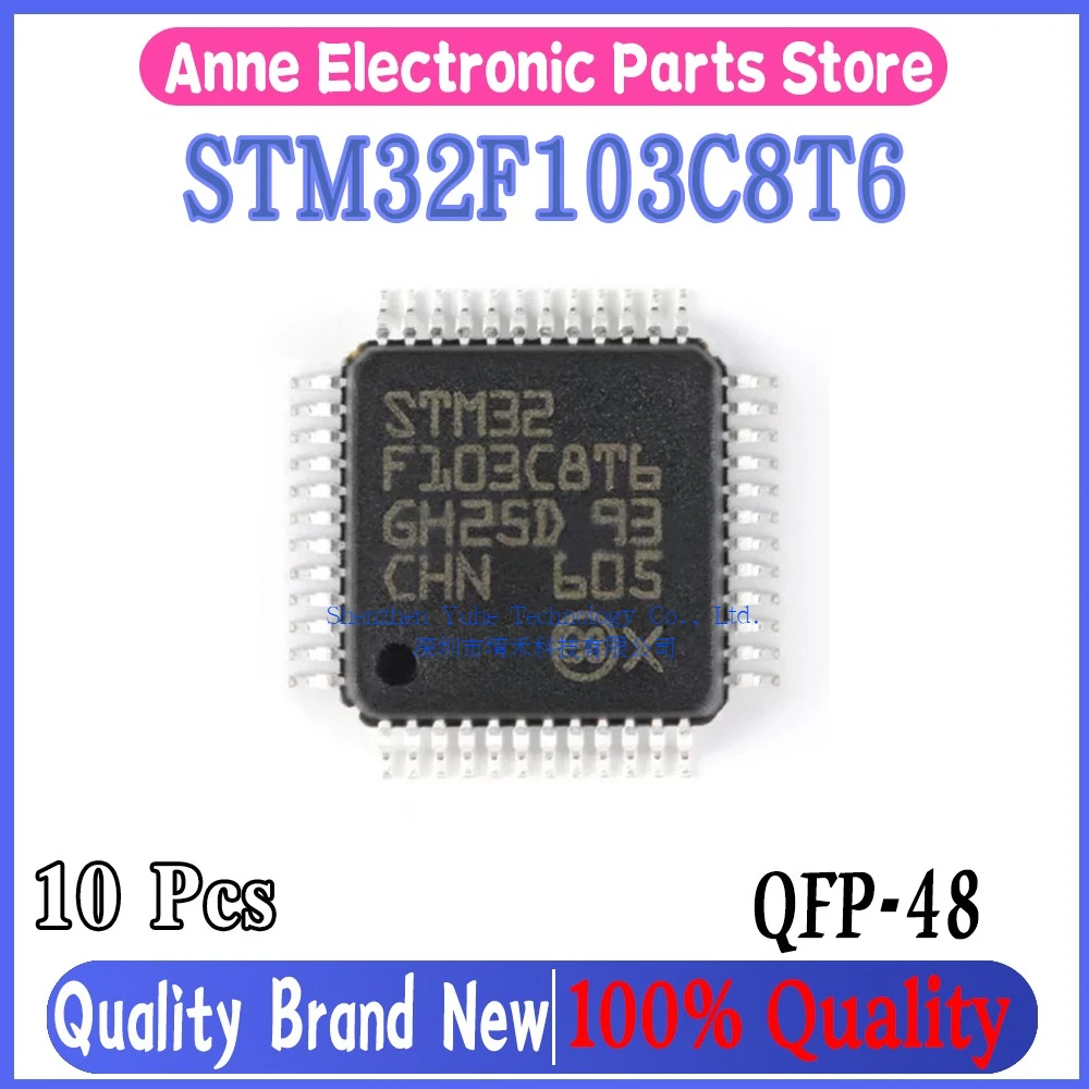 (10piece)100% New STM32F103C8T6 STM32F 103C8T6 QFP-48 Chipset