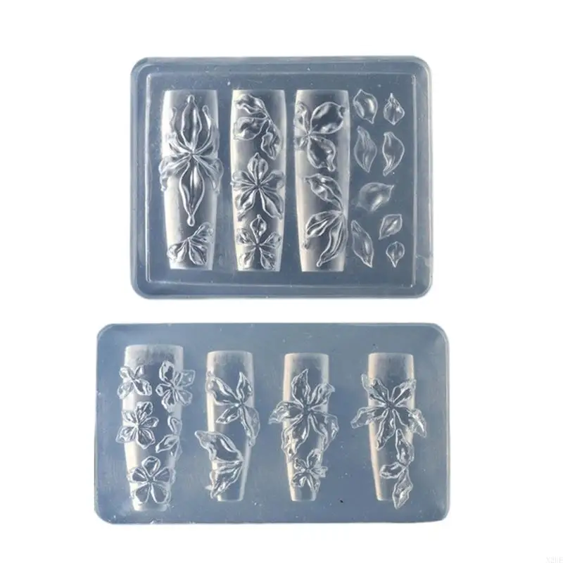 

N2UE Creative Floral Art Stamps Silicone Embossing Mould Set of 2