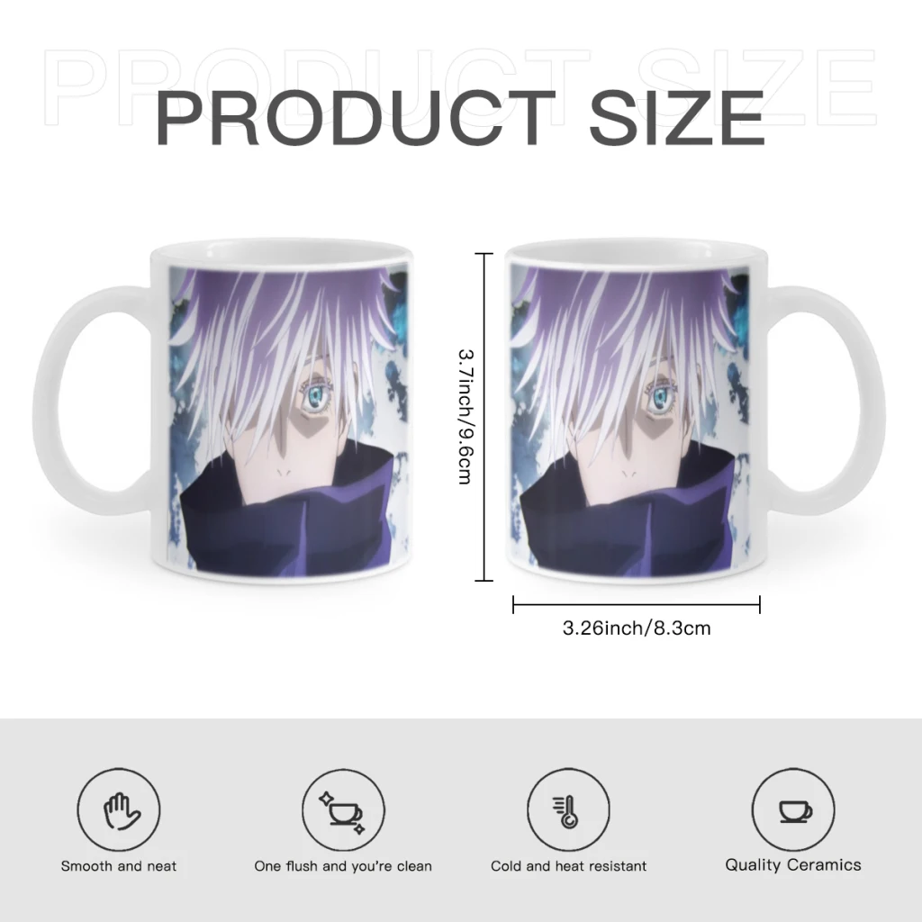 Jujutsu Kaisen Gojo Satoru Free shipping Coffee Mug Ceramic Water Cup Heat Sensitive Coffee Cups Summer Winter Drinkware