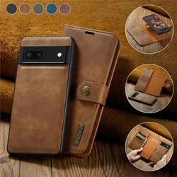 Pixel 9 Pro XL 9A 5G 2In1 Detachable Magnetic Leather Case For Google Pixel 8 Pro Luxury Cover Pixel 7 Pro 7A 8A Wallet Funda