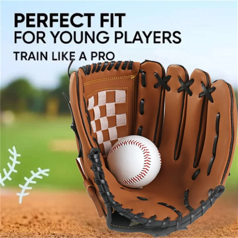 Outdoor Sport Baseball Glove Softball Practice Equipment Size 9.5/10.5/11.5/12.5 Left Hand For Kids/s Man Woman Training