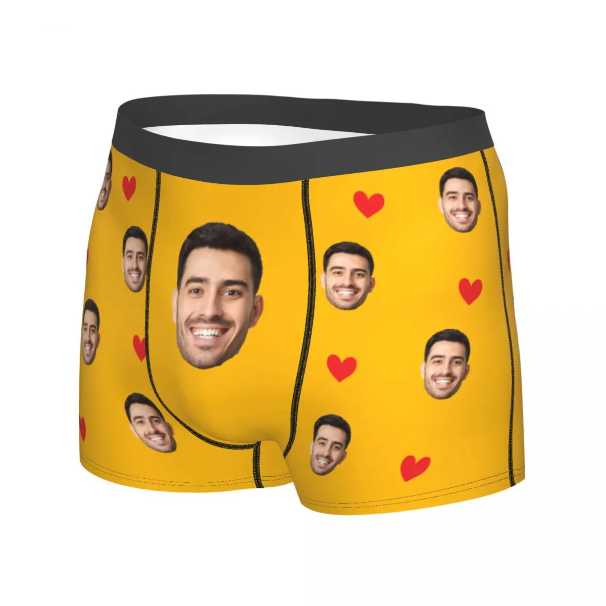 Personal isierte Herren Boxer Slips benutzer definierte Gesicht Foto Unterwäsche lustiges Geschenk für Ehemann maßge schneiderte Jubiläum/Valentinstag Geschenk