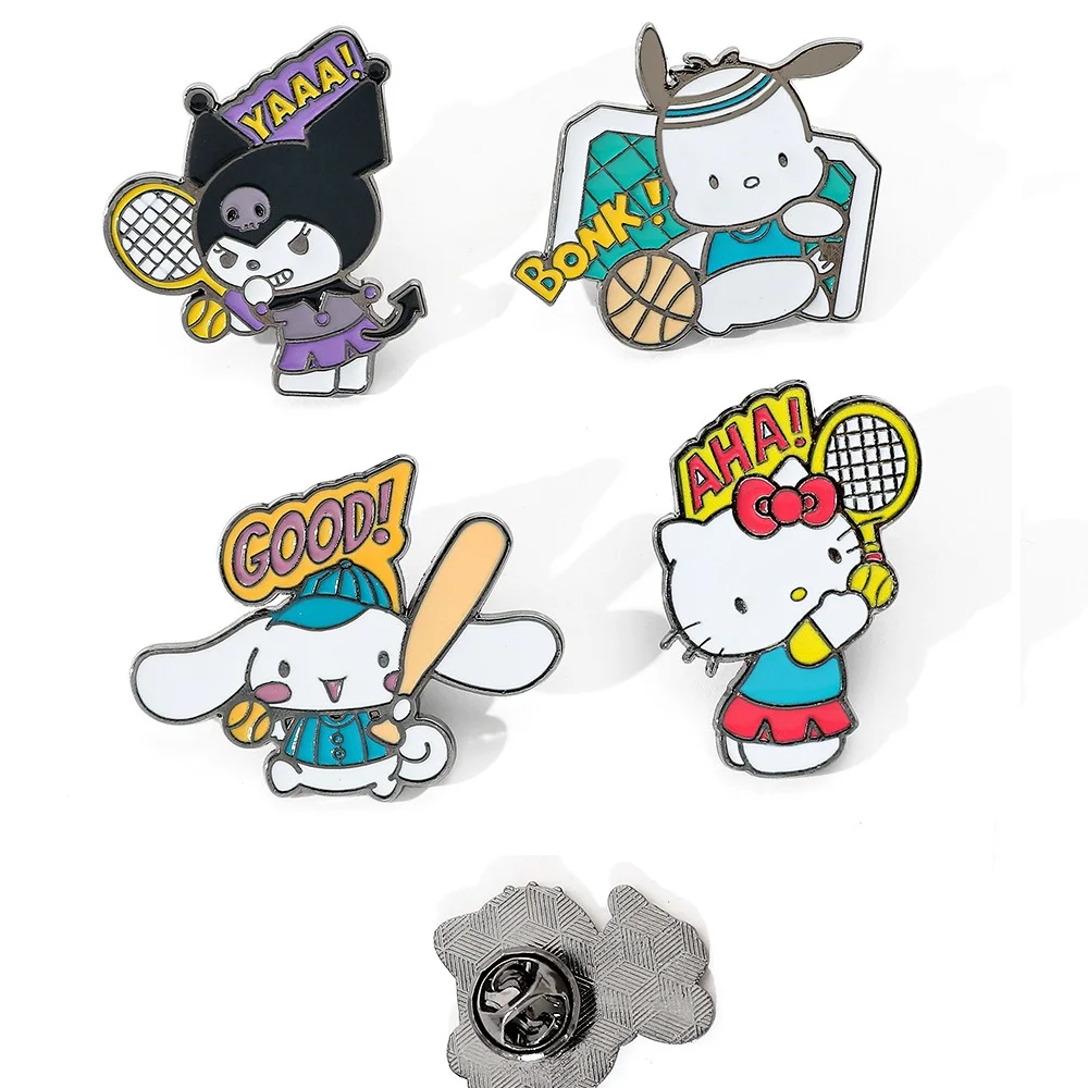 

Anime Kuromi Hello Kitty Cinnamoroll Brooches For Lapel Pins Badge decor DIY Backpack Kids Clothes Metal Badges Fashion Gifts