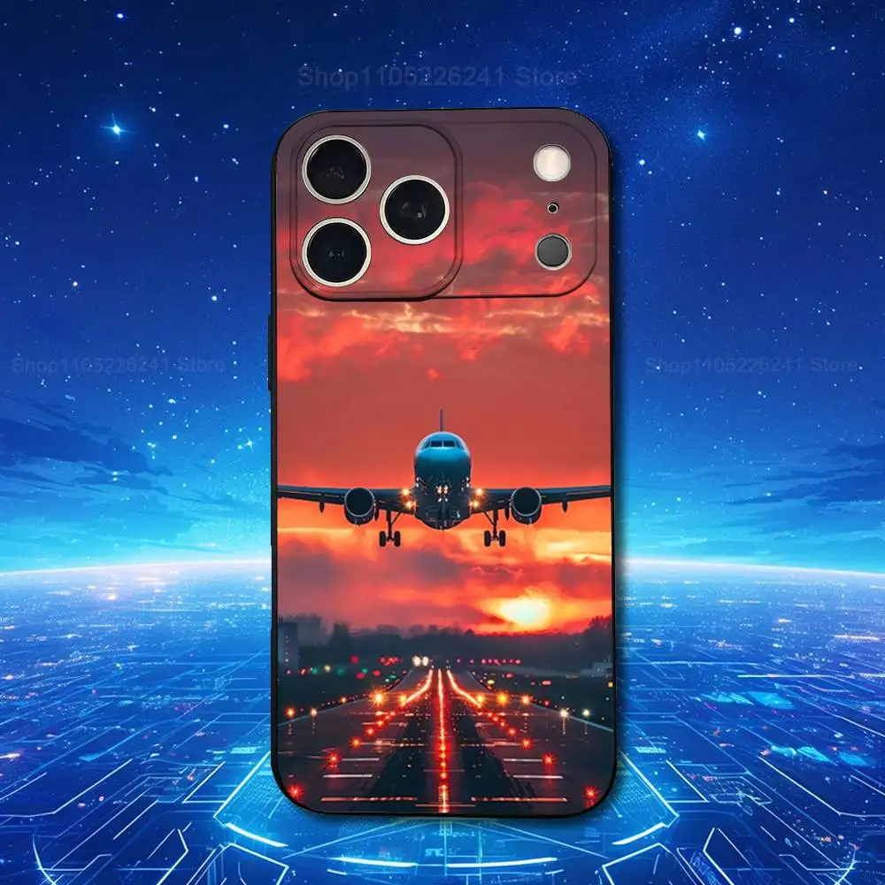 Чехол Fly Art Cartoon Plane для iPhone 11,12,15,14,13,16,17,Plus,Pro Max,XS,XR,SE,Mini,8,7,мягкий силиконовый черный чехол