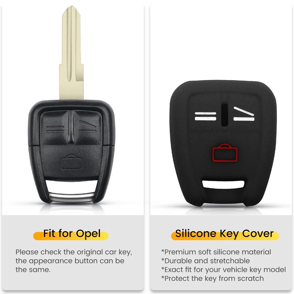 KEYYOU 3 Button For Vauxhall Opel Astra Zafira Vectra Tigra Omega Signum Frontera Remote Car Key Case Cover Silicone Fob Shell