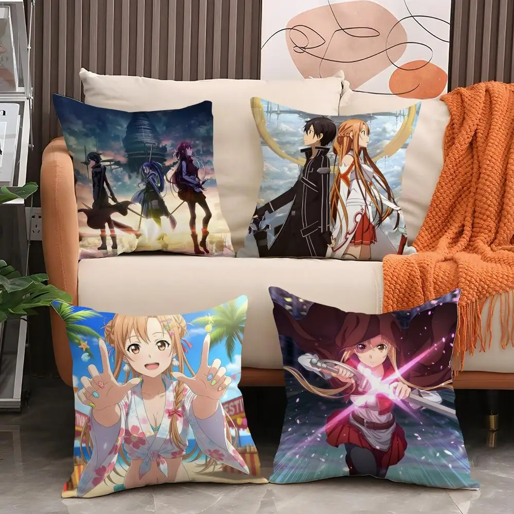 Asuna sword art online progressive Pillow Case Double Sided Comfort Pillow Cover Fit Car Sofa Bedroom & Other Scenes
