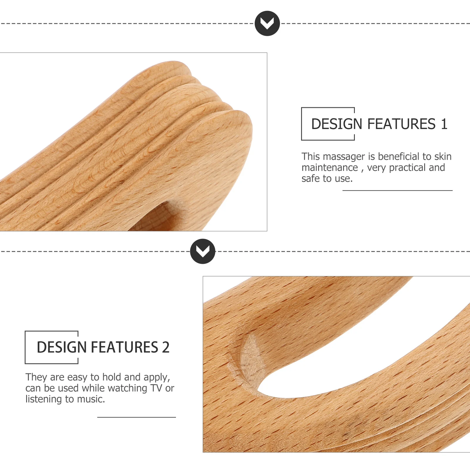 

Compact Wooden Massaging Tool for Neck Shoulder Back Portable Handheld Massage Beauty Relaxation Multi Functional Practical Gift