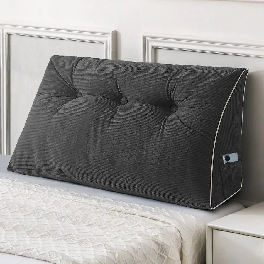 

Подушка изголовья Twin Twin XL, клиновая подушка изголовья для общежития, треугольная подушка для спинки кушетки для сидения или чтения в постели