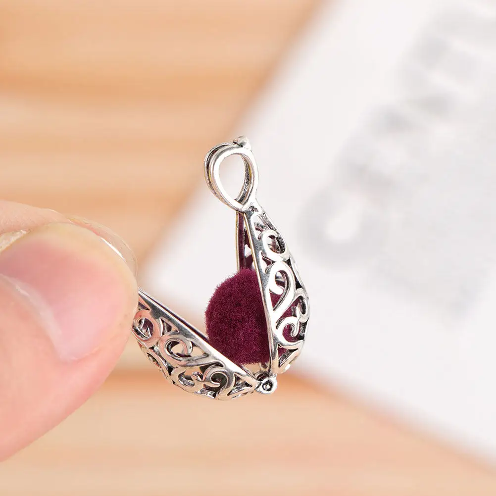 2Sets Teardrop Diffuser Necklace for Women Hollow Aromatherapy Pendant Essential Oil Jewelry Volcanic Stone Lightweight