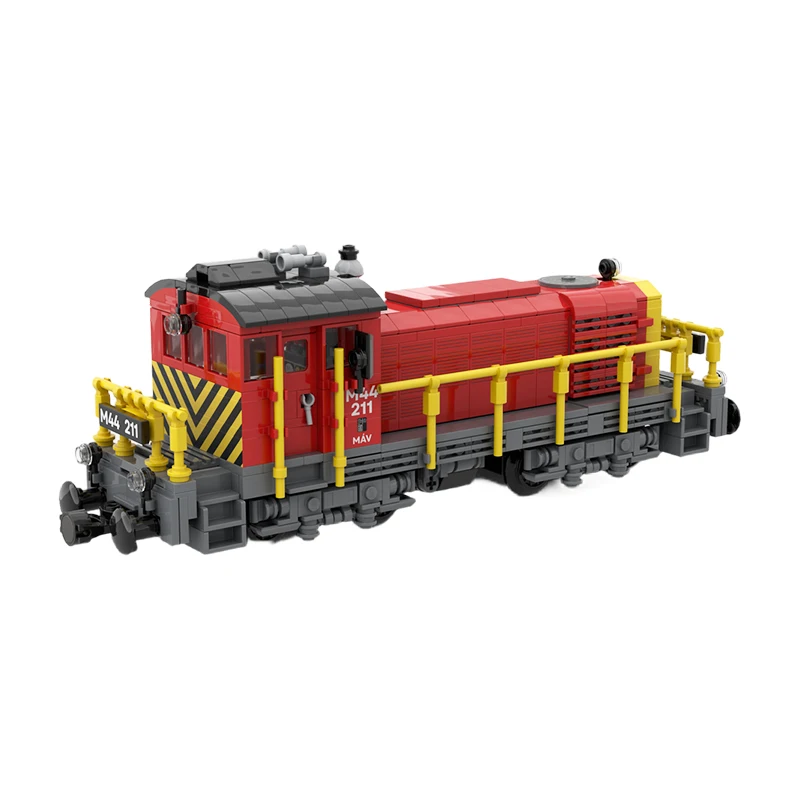 MOC European Diesel Shunting Locomotive Building Blocks Set Industrial Railway Freight Engine Model Track Toy Adult Gift