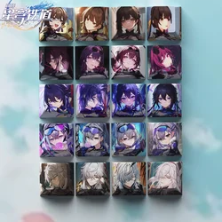 Honkai Star Rail Keycaps DIY Game Keyboard Cap Cherry Profile R4 Height Custom Anime Keycaps for MX Switch Mechanical Keyboard