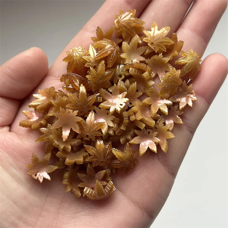 13MM Color Acrylic Ancient Style Maple Leaves Beads Loose Beads Handmade DIY Making Necklace Hairpin Earring Accessories view 3