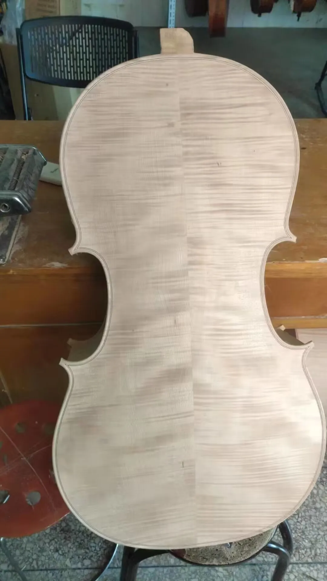 hand flame Maple white embryo Cello unfinished Cello 4/4 Custom Spruce wood solid wood white Cello DIY ebony fingerboard