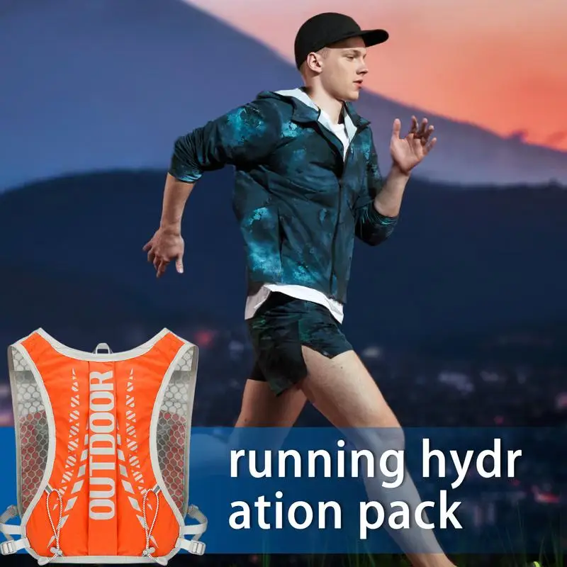 

Hydration Backpacks 5L Women Men Water Backpack For Hiking Moisture Wicking Sports Gear With Reflective Strips For Athletes