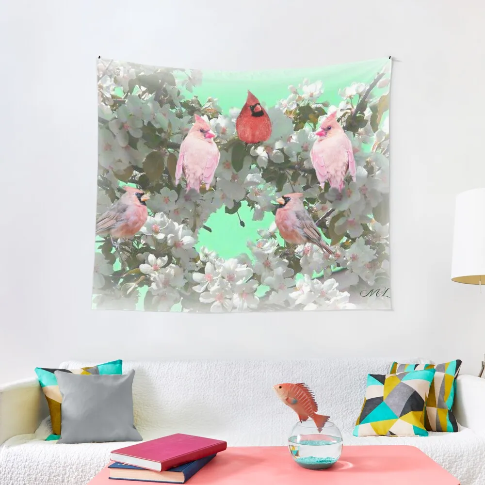 

BIRD GATHERING Tapestry Outdoor Decor Decoration For Rooms For Bedroom Tapestry