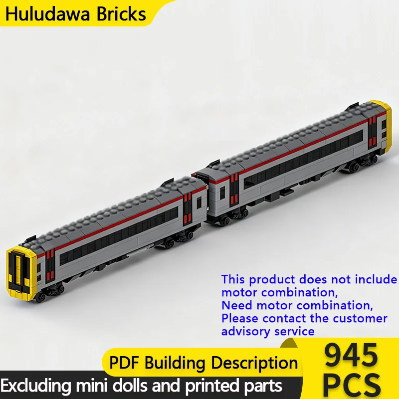 

City Car Model MOC Building Bricks Class 158 2 Carriage DMU Train Modular Technology Gifts Holiday Assemble Children Toys Suit