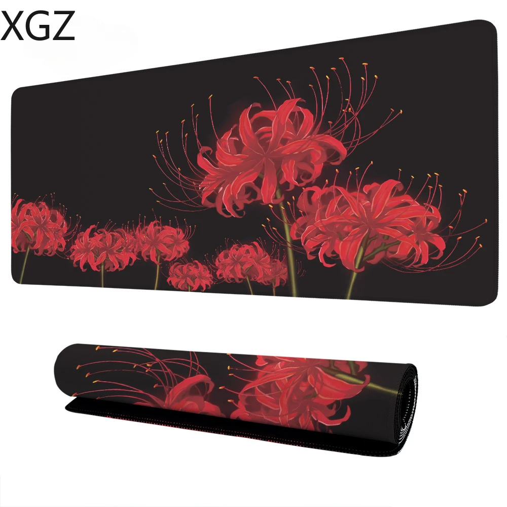 XL XXL mouse pad game red Lily office home high-definition large mouse pad player keyboard pad office carpet non-slip washable