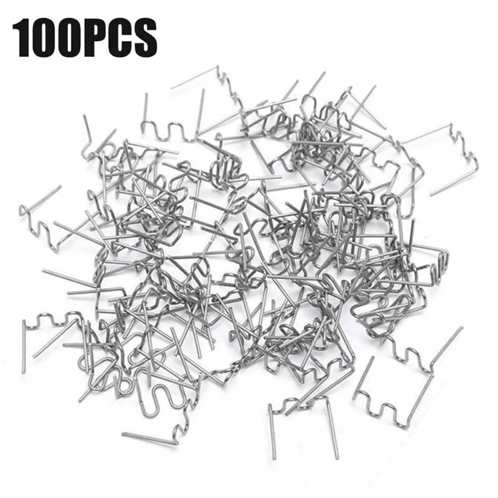 100PCS Hot Stapler Mặt Hàng Chủ Lực Cho Nhựa Máy Hàn Sửa Chữa Xe Hàn Melt Hot Công Cụ Bumper Hàn Công Cụ 0.8Mm 0.6Mm