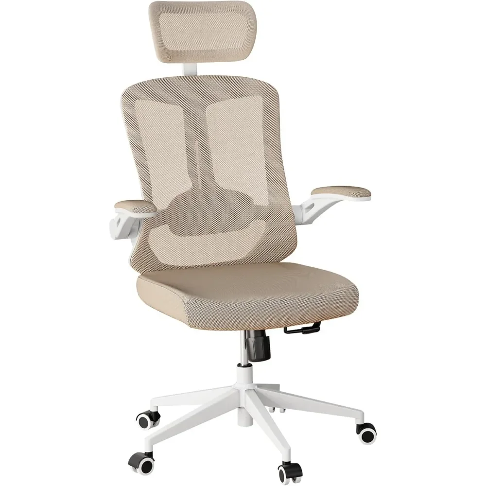 

Comfortable home office desk and chair that conforms to ergonomics, game chair, mesh computer chair, adjustable headrest