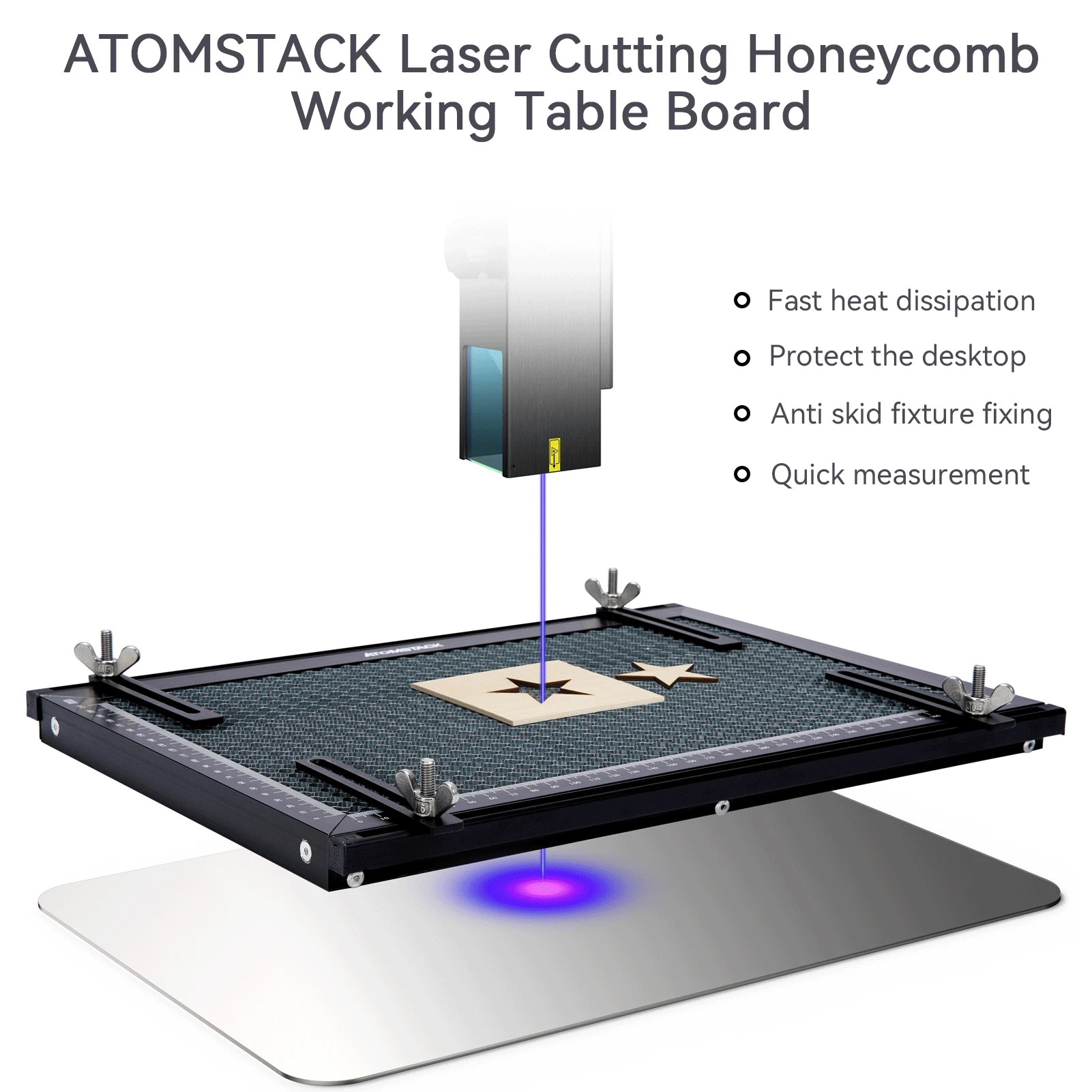 ATOMSTACK F1 Laser Cutting Honeycomb Board Engraving Working Platform 380x284mm for CO2 or Diode Laser Engraver Cutting Machine