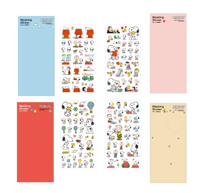 4개 스누피 스티커 귀여운 만화 DIY 창의적인 스크랩북 다이어리 장식용 봉인 스티커 학교 용품 생일 선물