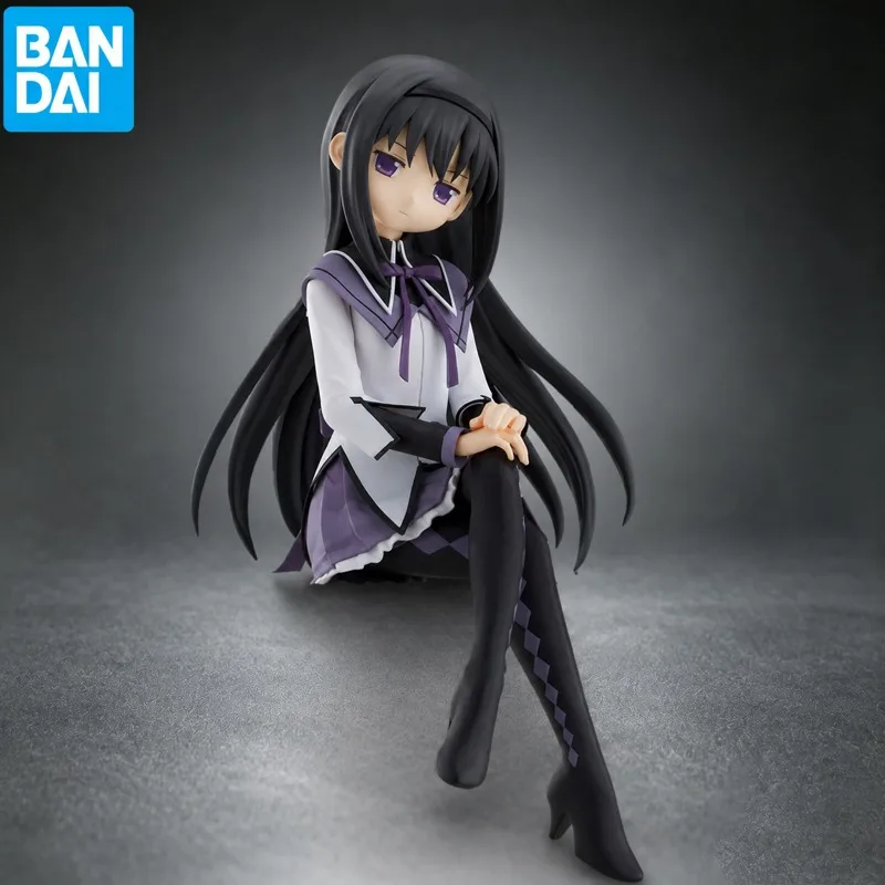 In Stock Bandai Original Puella Magi Madoka Magica  Akemi Homura Action Figure Model Doll Brand New Boxed Statue Ornaments