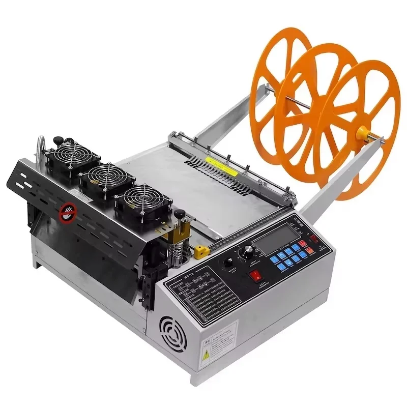 

Automatic Computer Cloth Tape Cutting Machine Hot and Cold Knife Magic Sticker Tube Zipper Heat Shrink Cutter Cutting Machine