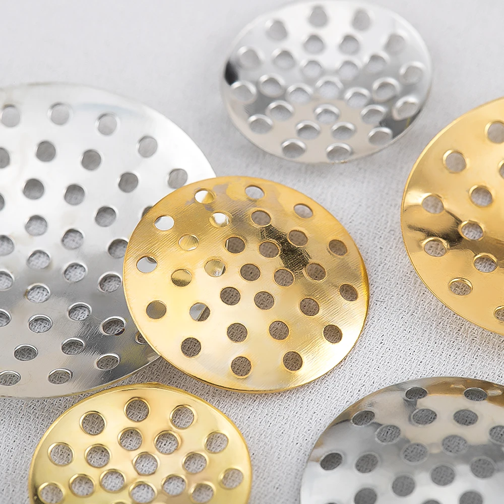 50pcs 14mm-25mm Brooch Base Brooches Bouquet Metal Disk Shell Flower Cabochon Bezel Round Blank For Diy Jewelry Making Wholesale image 2