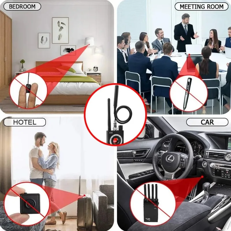 New K18 Multifunction Detector Mini Audio Spy Camera GSM Finder GPS Signal Lens RF Locator Tracker Detection Wireless Camera view 5