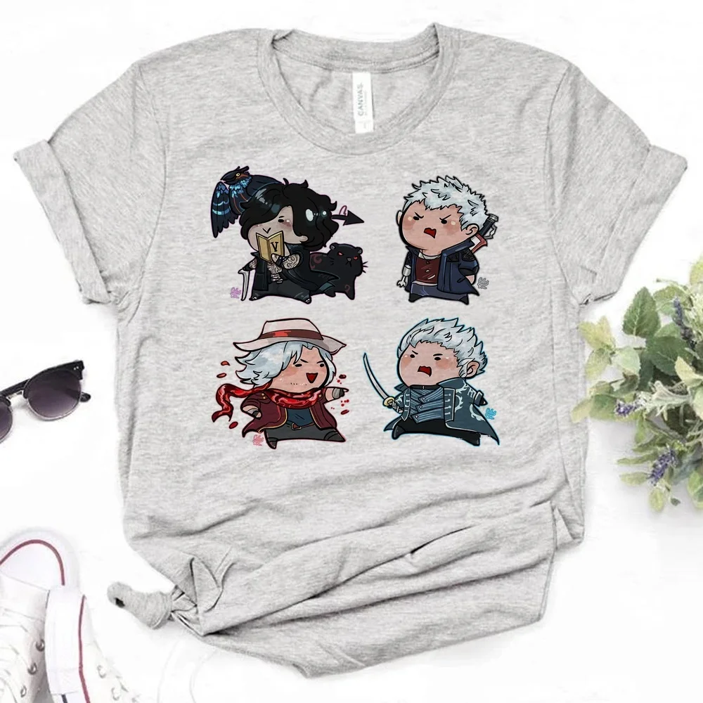 Devil May Cry t-shirt female emo japan cutecore party t shirt streetwear Psychedelic kawaii baddie korean fashion
