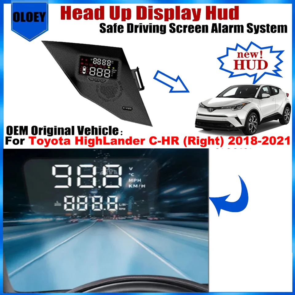 OEM Head Up Display HUD For Toyota CHR （right）2018~2021 Safe