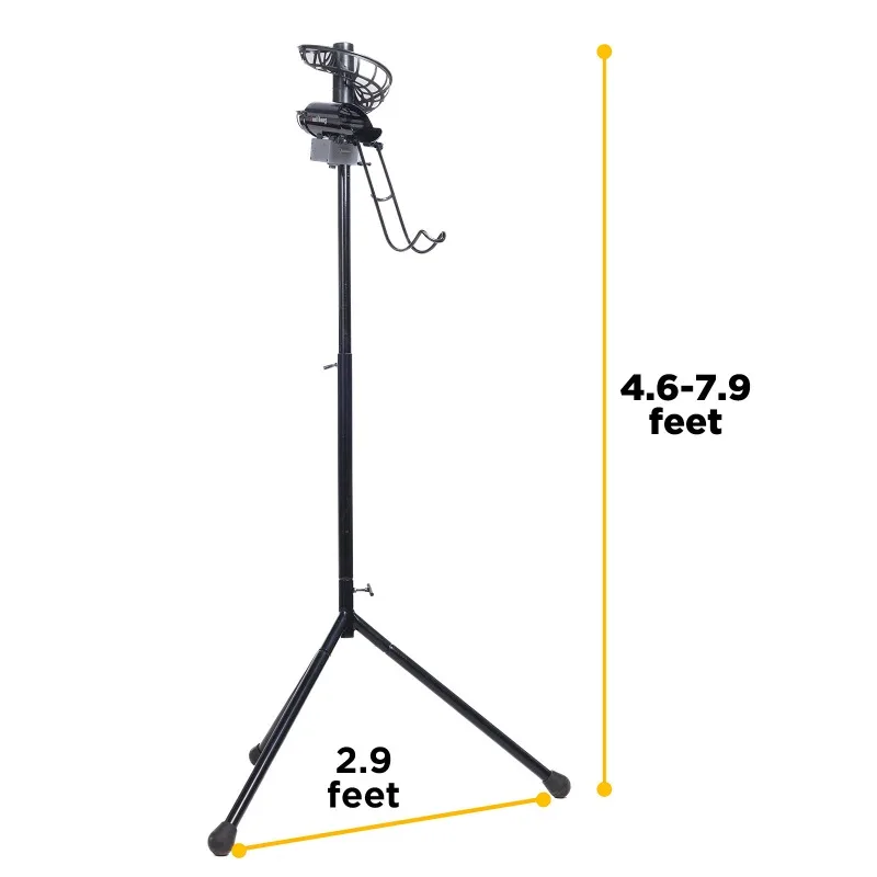 2-в-1 автоматическая сервировочная машина для бейсбольных тренировок, регулируемая по высоте машина для подачи бейсбола, метательная машина