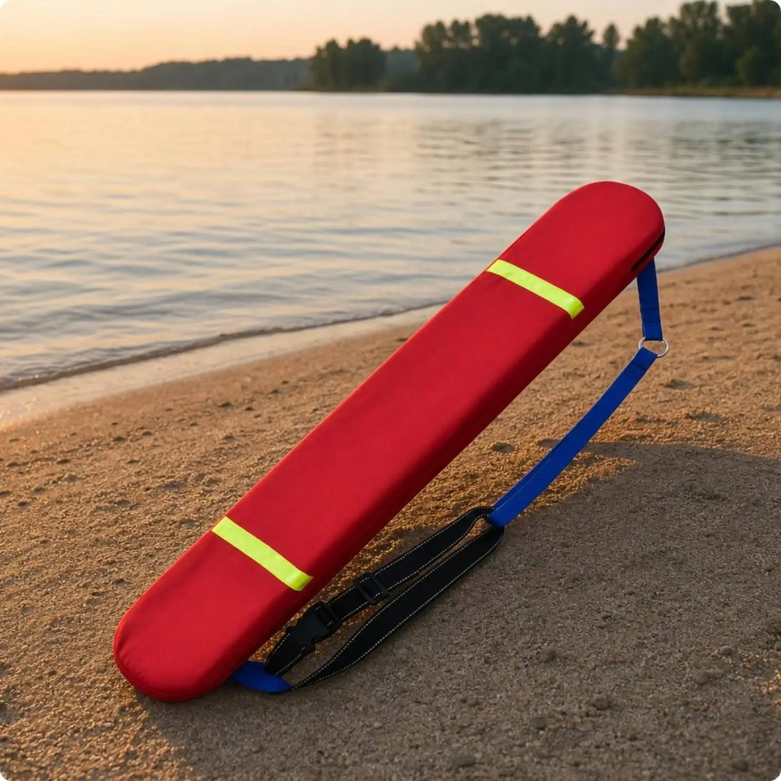Carry Strap Rescue Buoy Swimming Flotation Tube EPE Foam Core for Beach Lifeguard and Open Water Safety